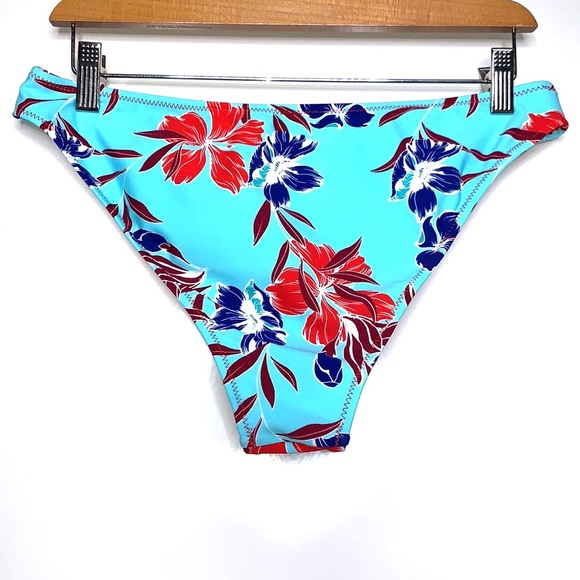 NWT CUPSHE Aqua Blue Blue Low Rise Swimsuit Bikini Bathing Suit Bottom Size XL - Picture 5 of 7